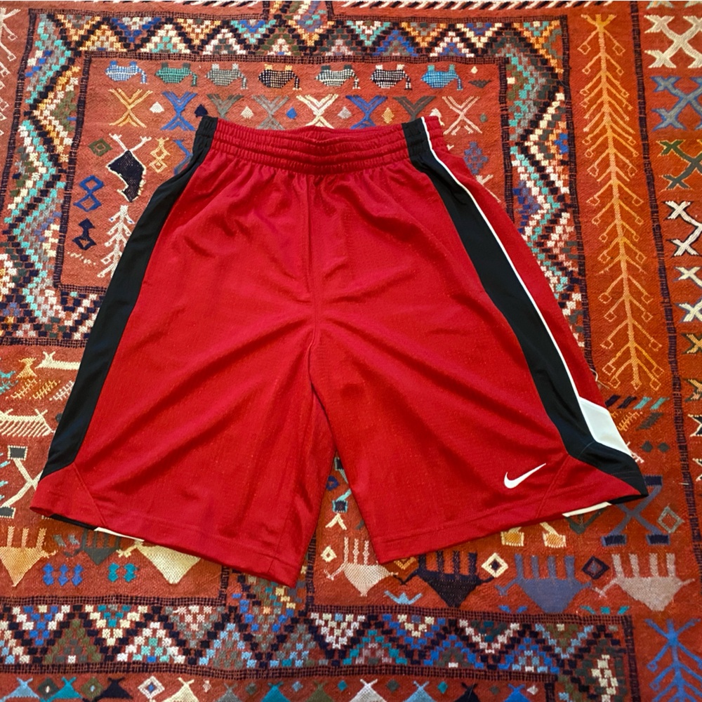 NWOT | Nike Men's Red and Black Athletic Shorts